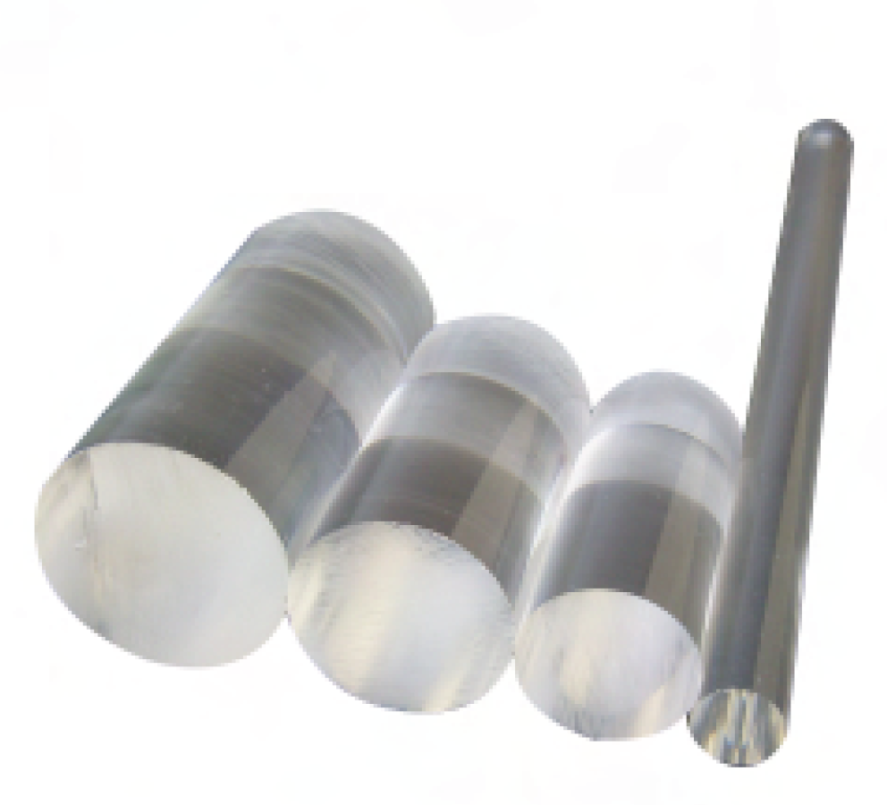 Barre ronde PMMA coulé transparent 100 mm de diamètre - Aplastic94