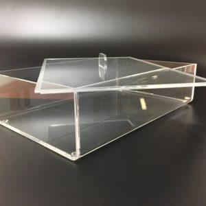 Boîte sans couvercle 200 x 160 x 160 mm en plexiglas incolore - Aplastic94