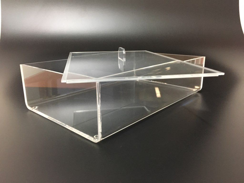 Boîte sans couvercle 200 x 160 x 160 mm en plexiglas incolore - Aplastic94