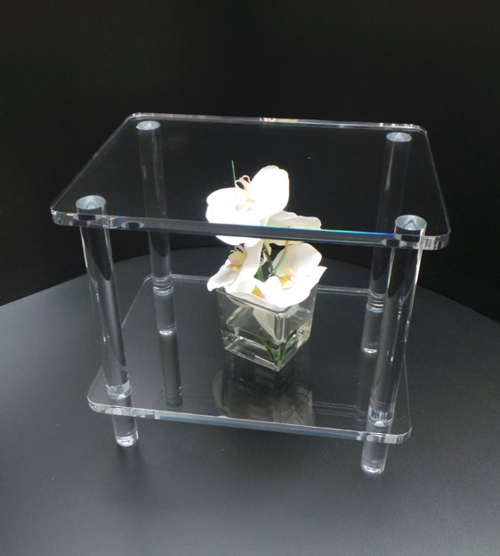 Table de chevalet en verre acrylique sur mesure