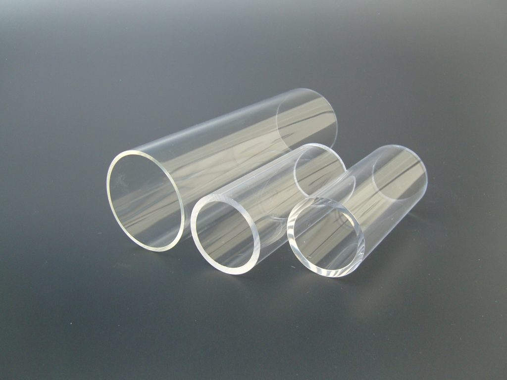 Tube en PMMA coulé incolore poli Ø 90/84 mm - Aplastic94